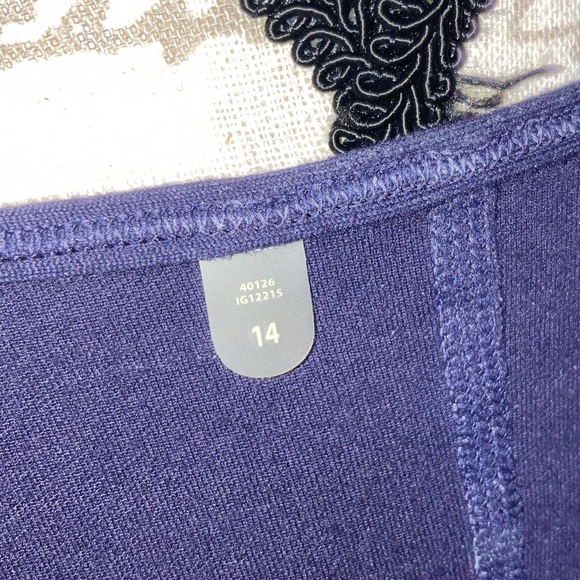 Ivivva by Lululemon Big Girls Juniors Reversible Stripe Blue Athletic Tank sz 14 - Picture 10 of 10